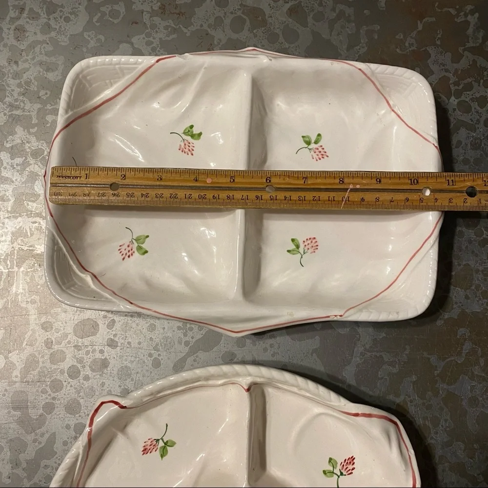 Vintage Stafford Original 1986 Serving Platters set of 2 Vintage Rose Dishes